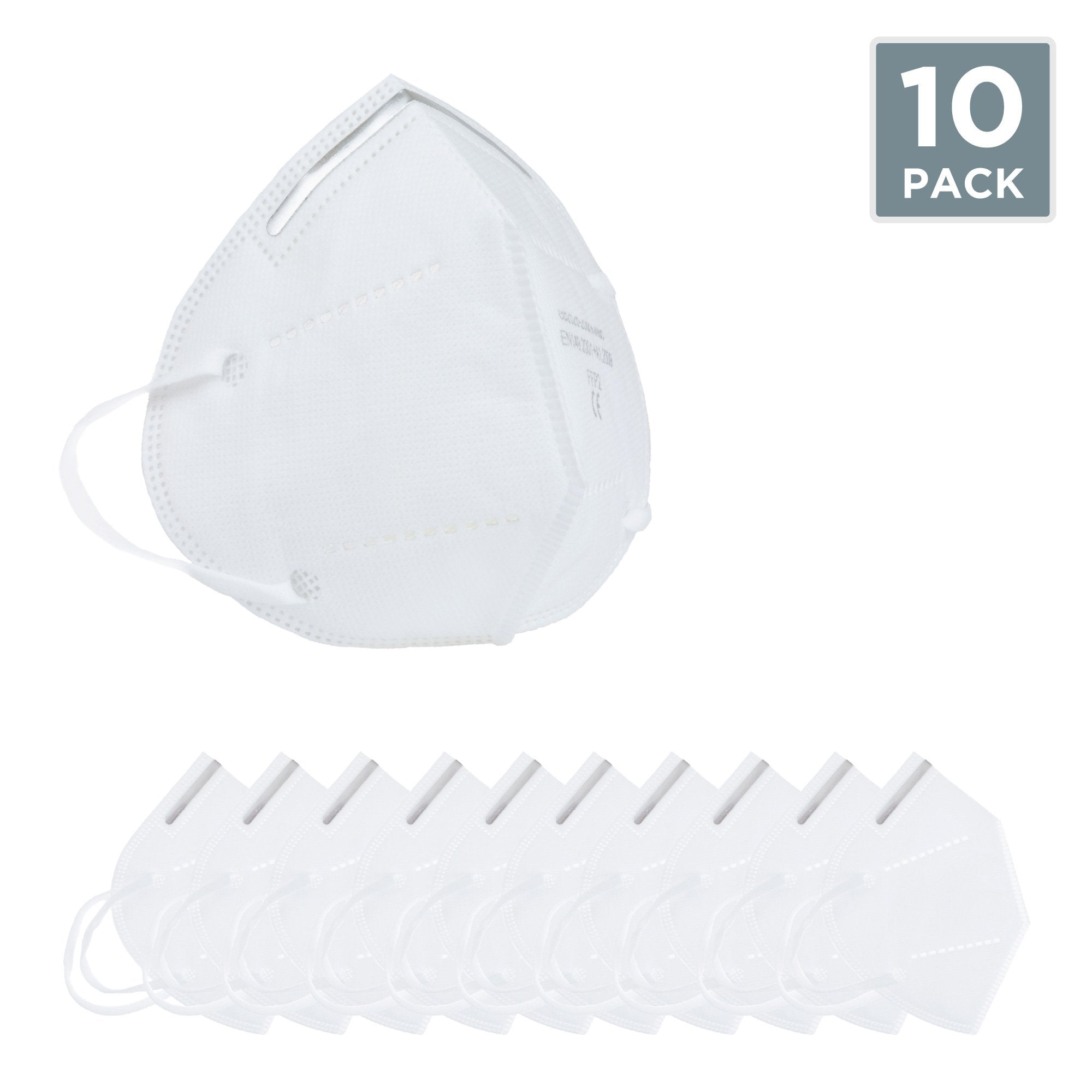 Alarms-DISPOSABLE KN95 FACE MASKS - PERSONAL USE - PACK OF 10 - UPDATED