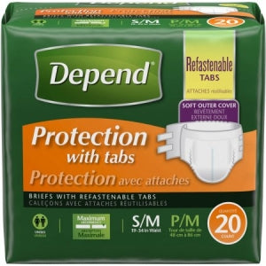 Disposables-Depend Fitted Briefs Maximum Protection