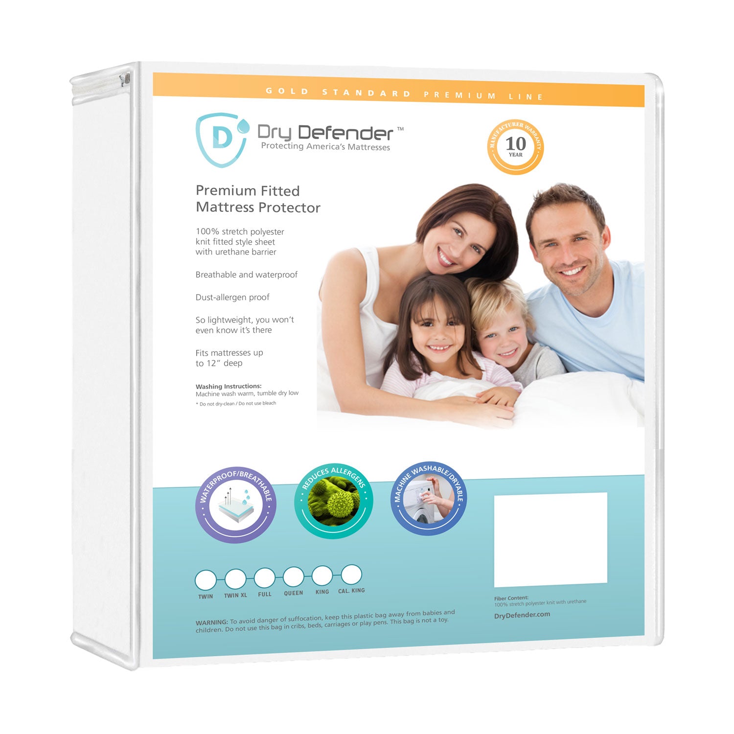 Bedding-Breathable Waterproof Covers (Fitted)