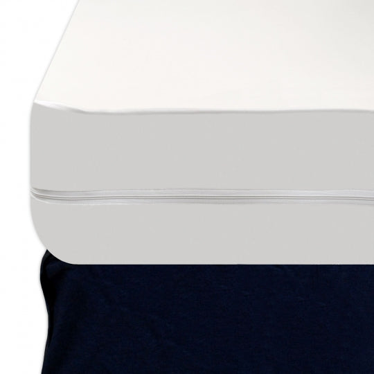 Lamart Heavy-Duty Vinyl Zippered Mattress Protector – Twin 39x75x10 – Waterproof – White