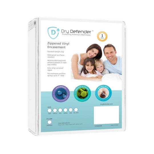 Bedding-Zippered Vinyl Mattress Protector- Standard-9&quot; Depth